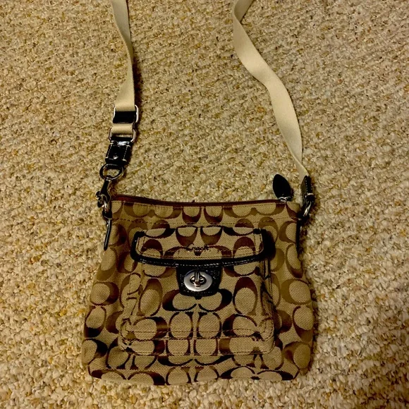 Coach Brown Signature Crossbody Bag - Picture 1 of 2
